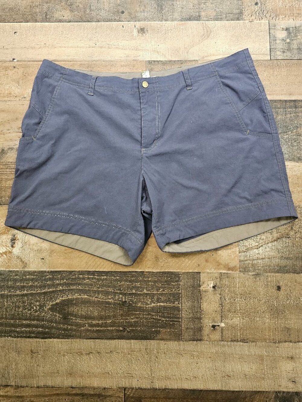 Sahalie Women’s Hiking Shorts Size 16 Navy Blue Stretch Nylon Outdoor